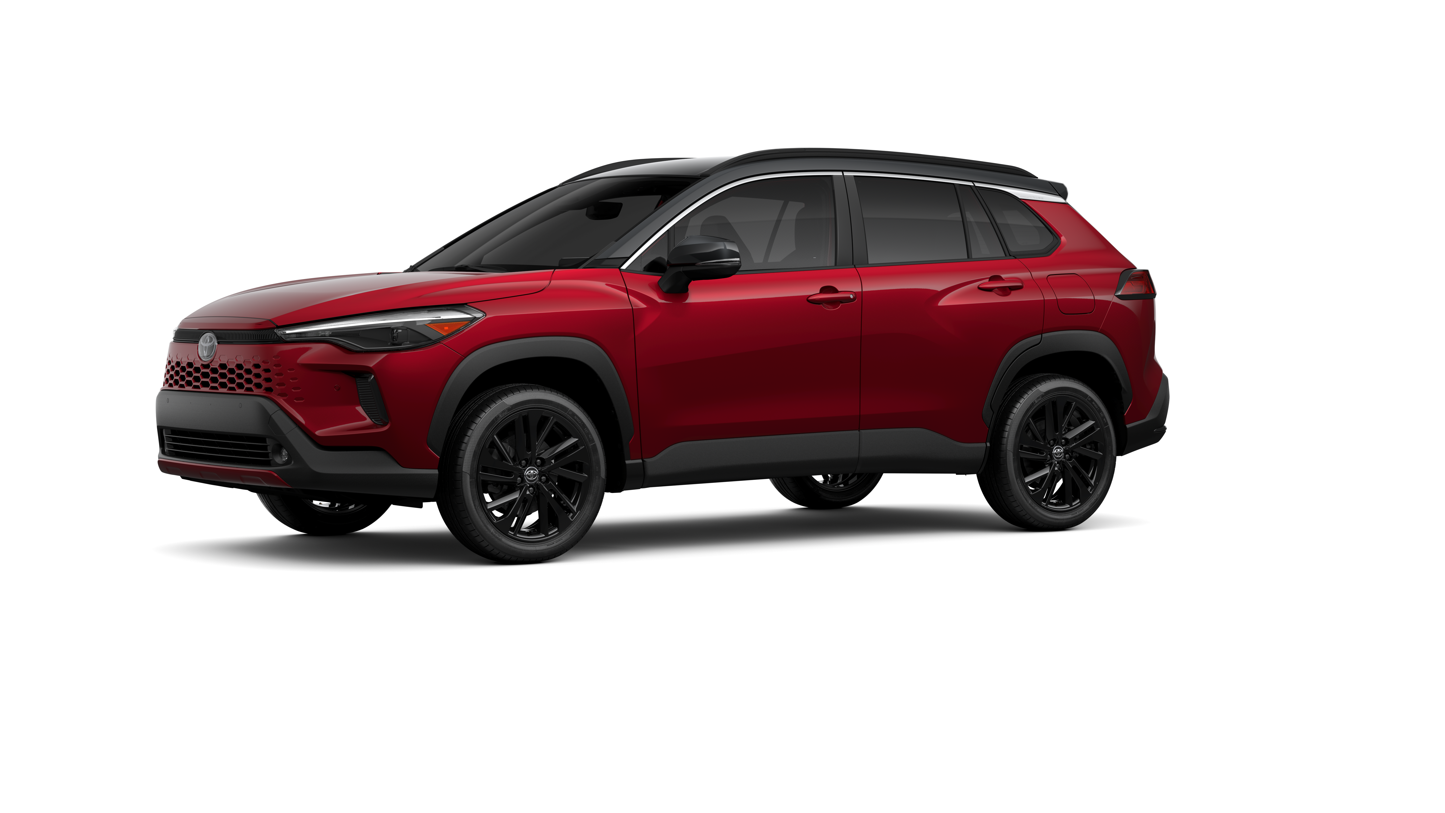 New 2026 Soul Red Crystal  with Jet Black roof Toyota Hybrid XSE image 2